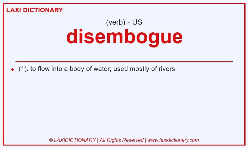 Definition disembogue in American English