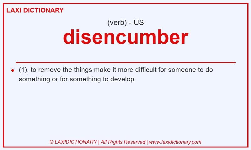 Definition disencumber in American English
