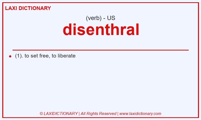 Definition disenthral in American English