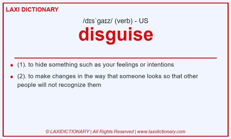 Definition disguise in American English
