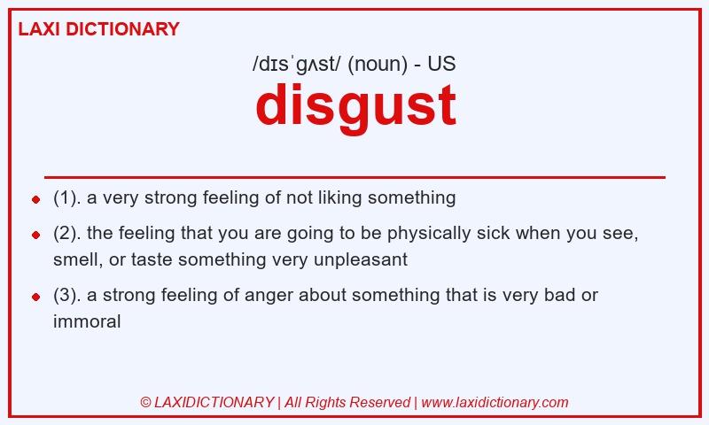 Definition disgust in American English