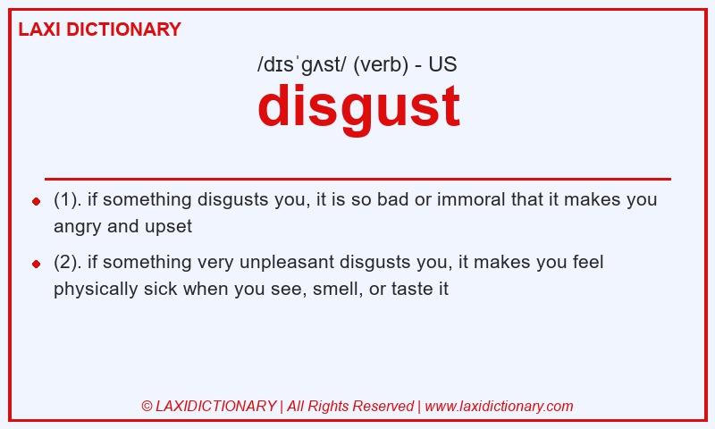 Definition disgust in American English