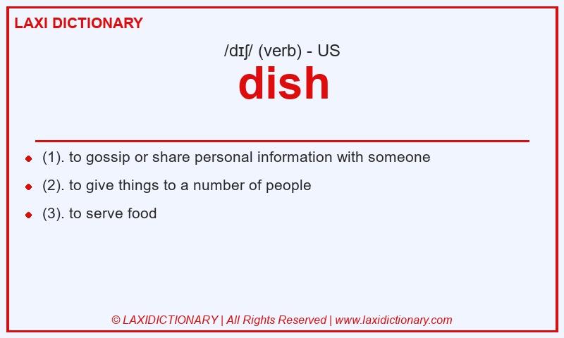 Definition dish in American English