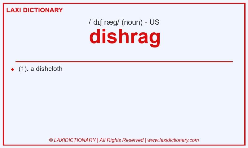 Definition dishrag in American English