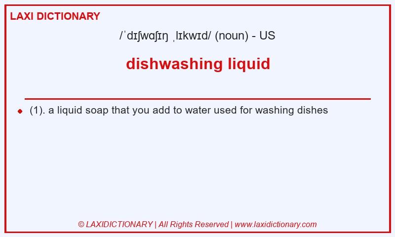 Definition dishwashing liquid in American English