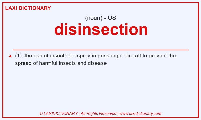 Definition disinsection in American English