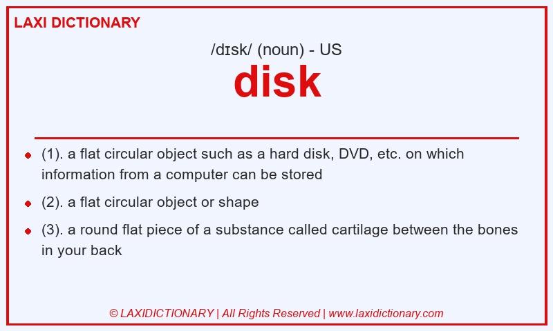 Definition disk in American English