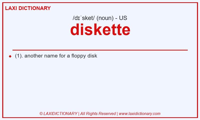 Definition diskette in American English