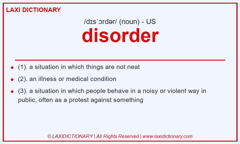 Definition disorder in American English