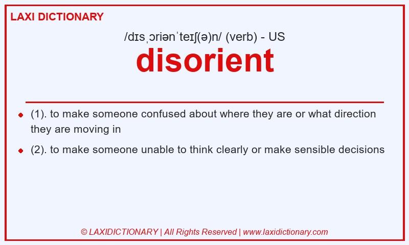 Definition disorient in American English