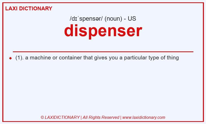 Definition dispenser in American English