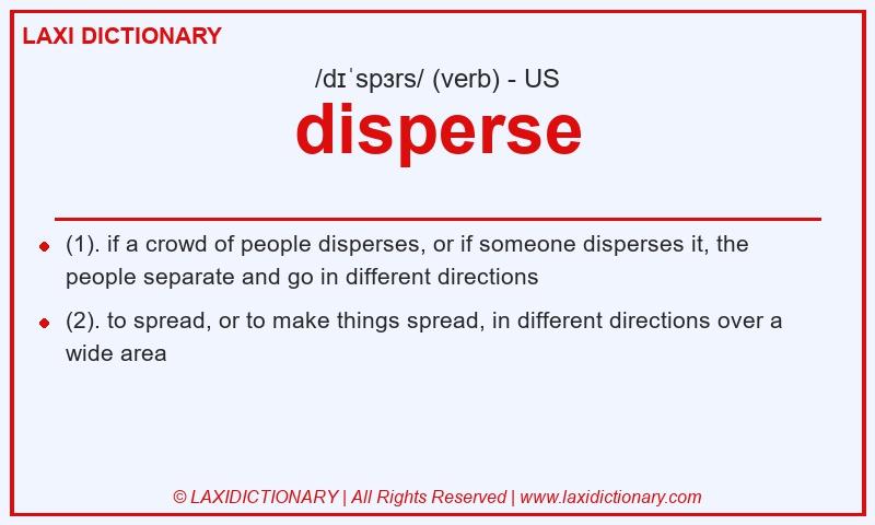 Definition disperse in American English