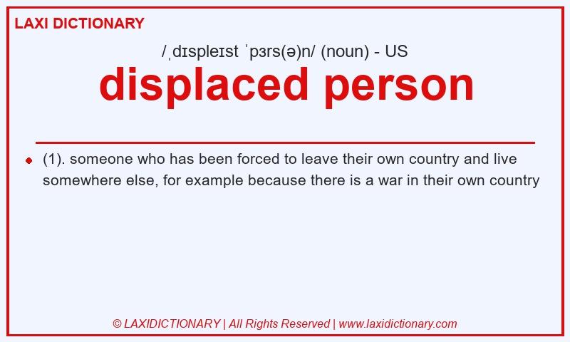 Definition displaced person in American English