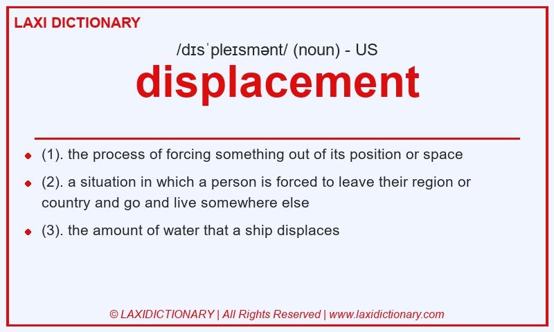 Definition displacement in American English