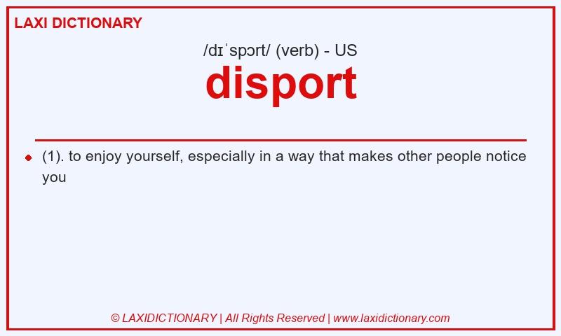 Definition disport in American English