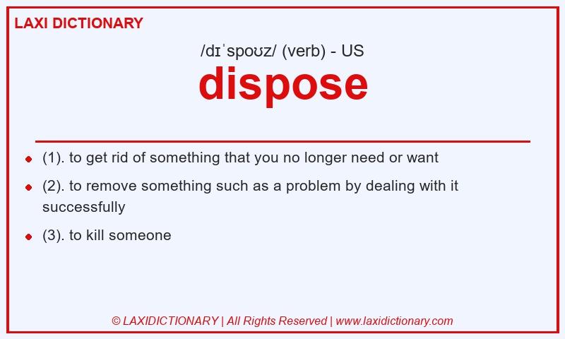 Definition dispose in American English