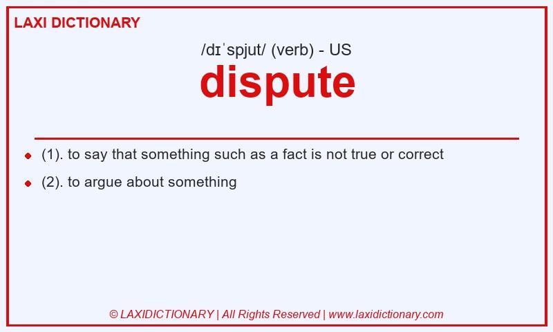 Definition dispute in American English
