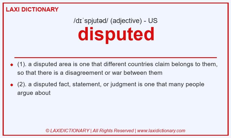 Definition disputed in American English