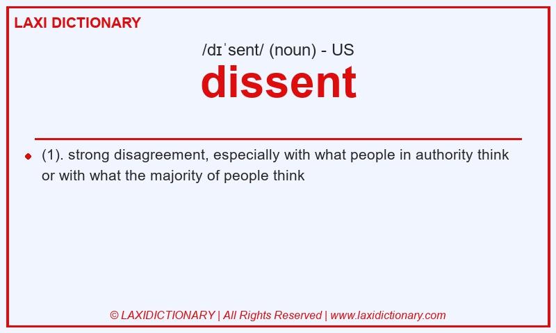 Definition dissent in American English