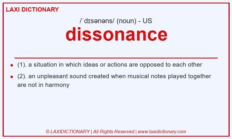 Definition dissonance in American English