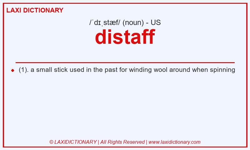 Definition distaff in American English