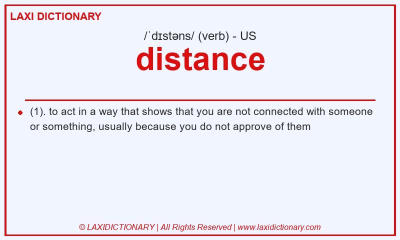 Definition distance in American English