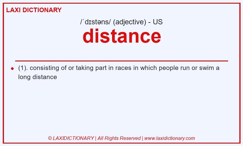 Definition distance in American English