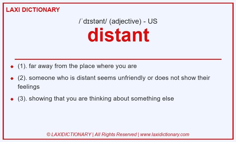 Definition distant in American English