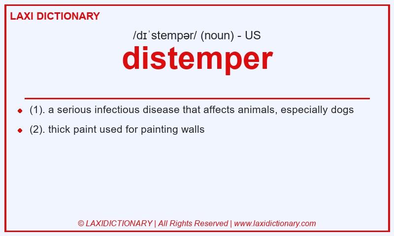 Definition distemper in American English