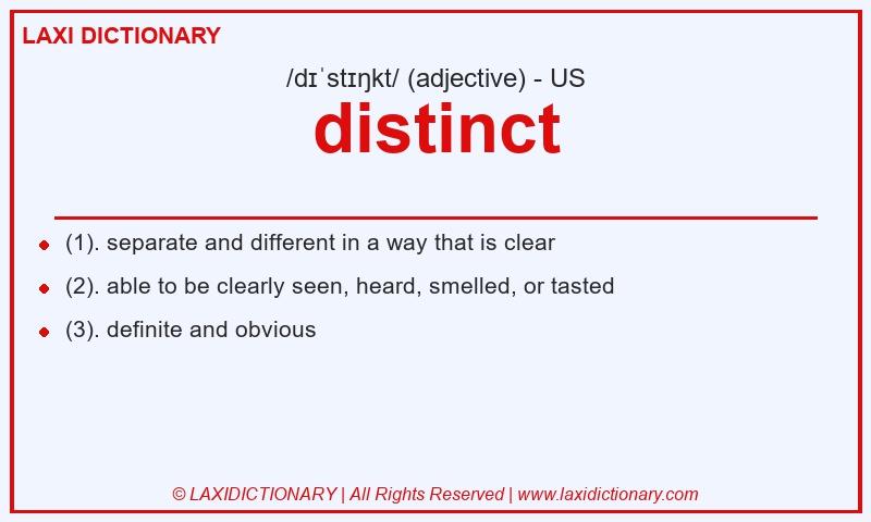 Definition distinct in American English