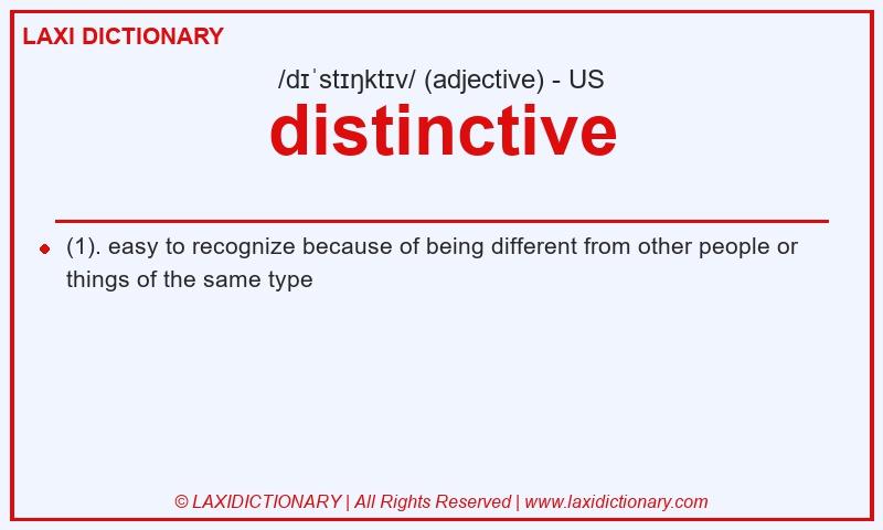 Definition distinctive in American English