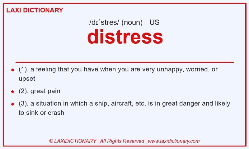 Definition distress in American English