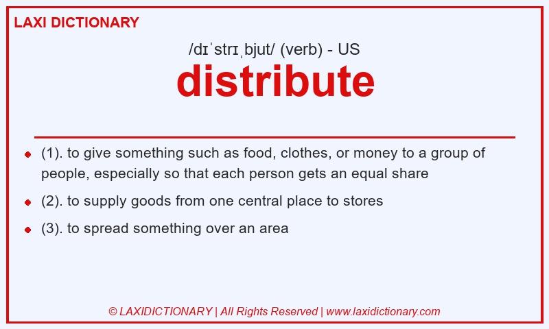 Definition distribute in American English