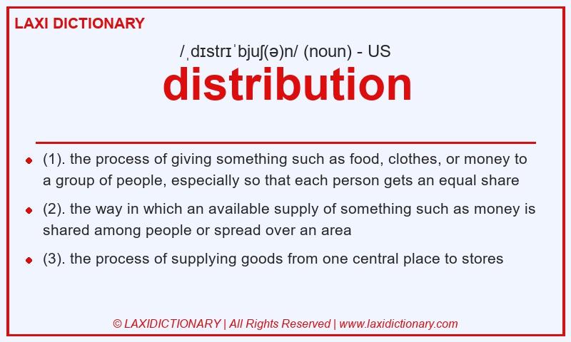 Definition distribution in American English