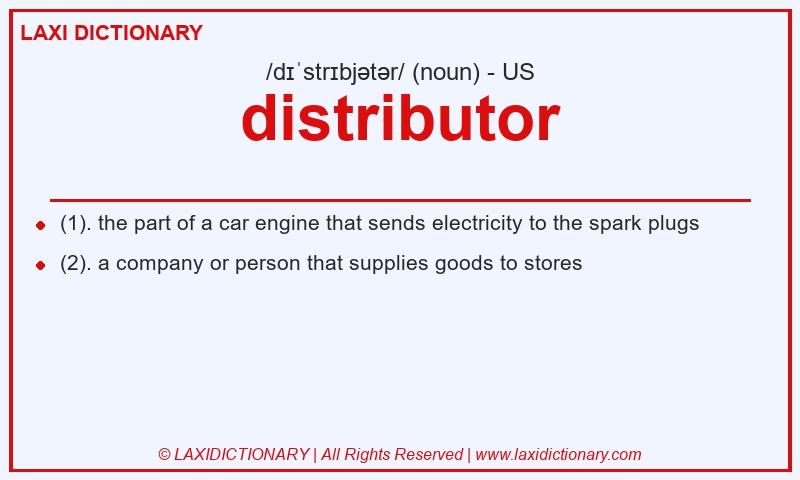 Definition distributor in American English