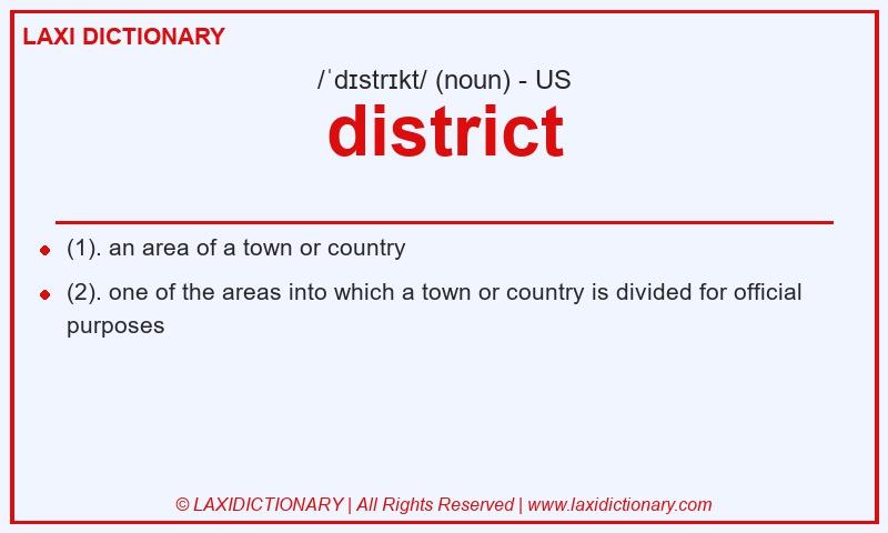 Definition district in American English