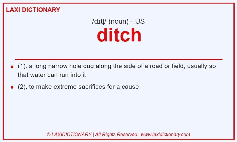 Definition ditch in American English