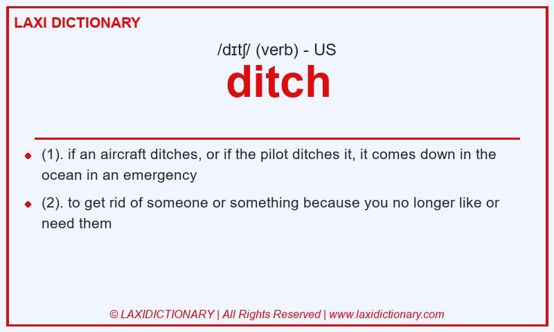 Definition ditch in American English