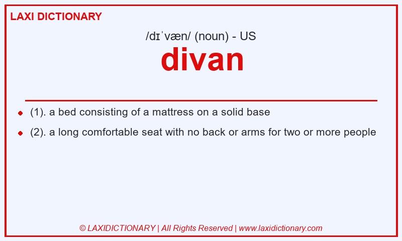 Definition divan in American English