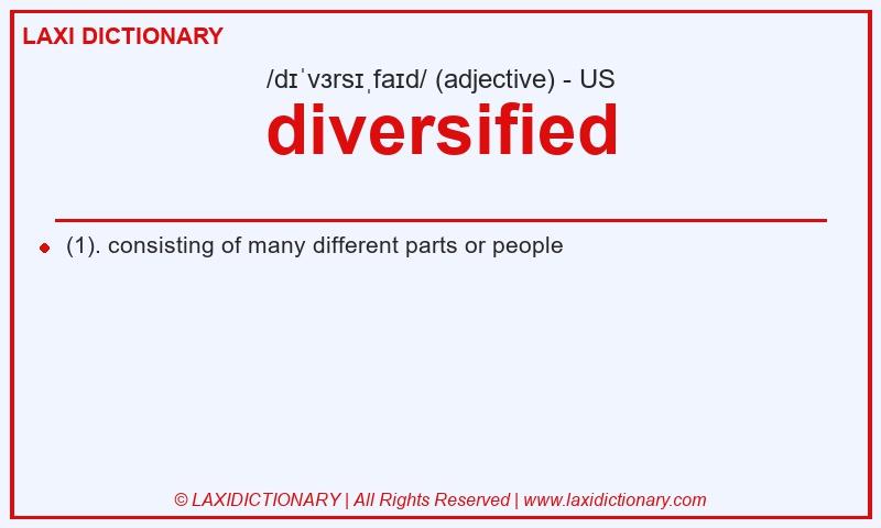 Definition diversified in American English