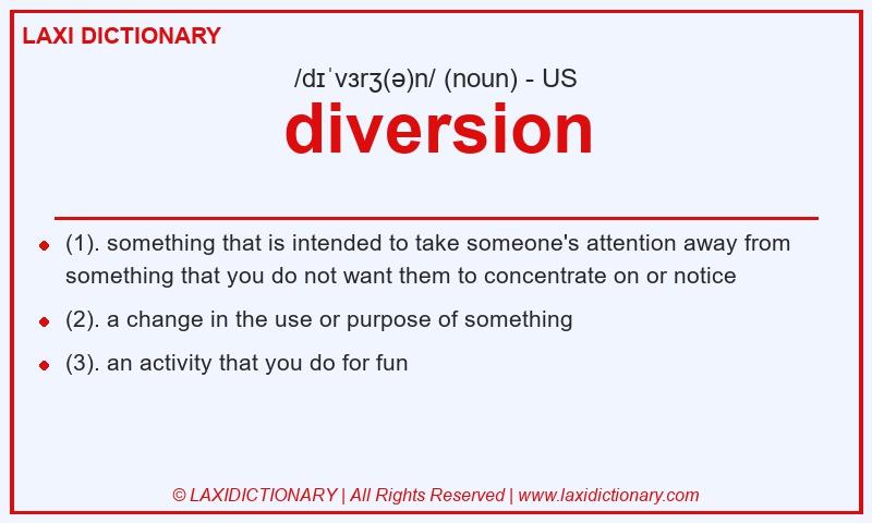 Definition diversion in American English