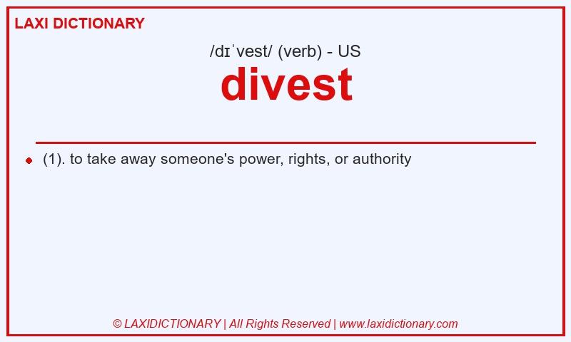 Definition divest in American English