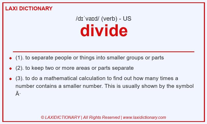 Definition divide in American English