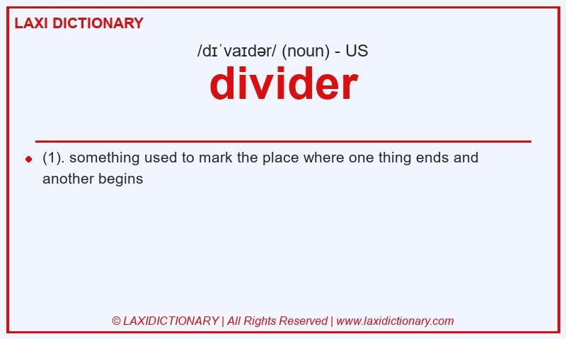 Definition divider in American English