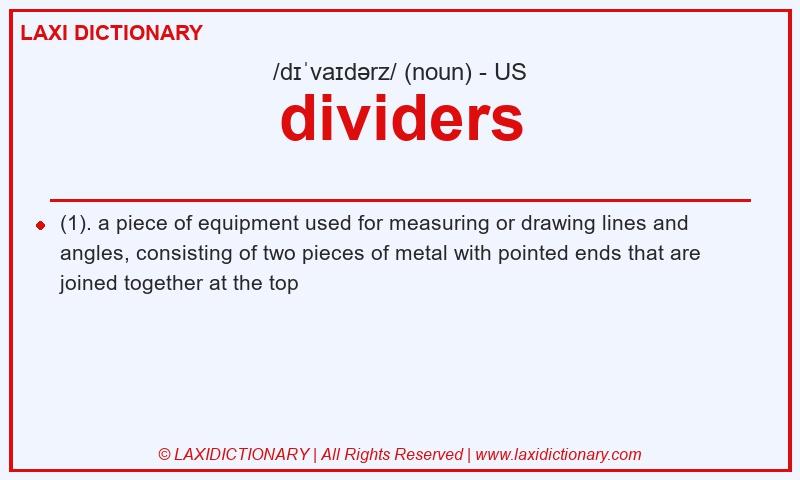 Definition dividers in American English
