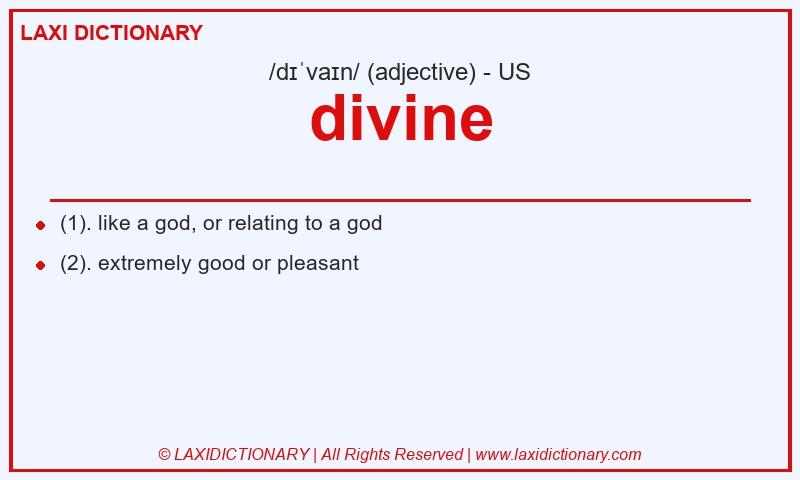 Definition divine in American English