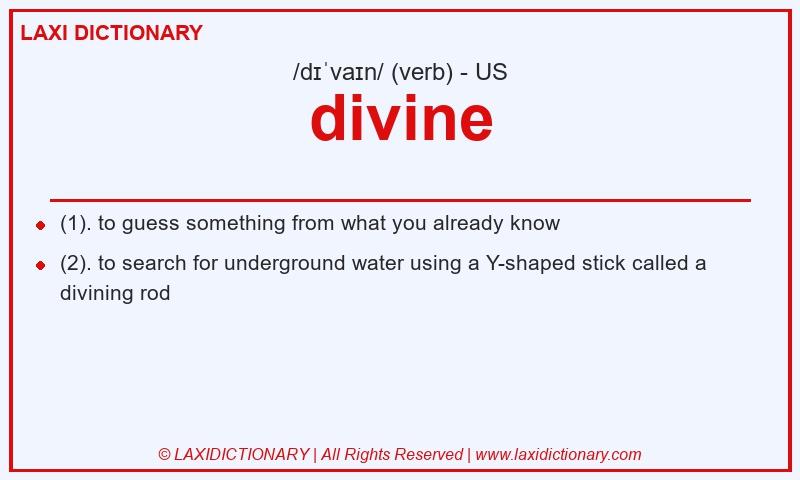 Definition divine in American English