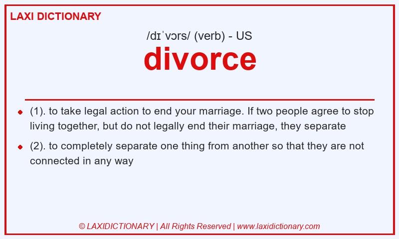 Definition divorce in American English