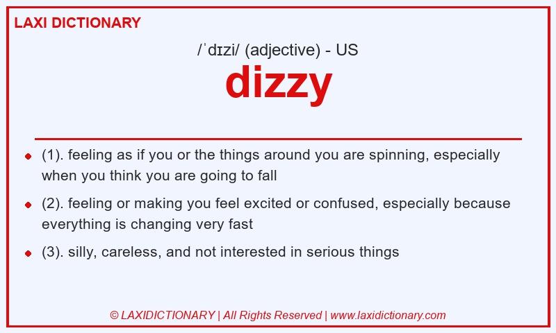 Definition dizzy in American English