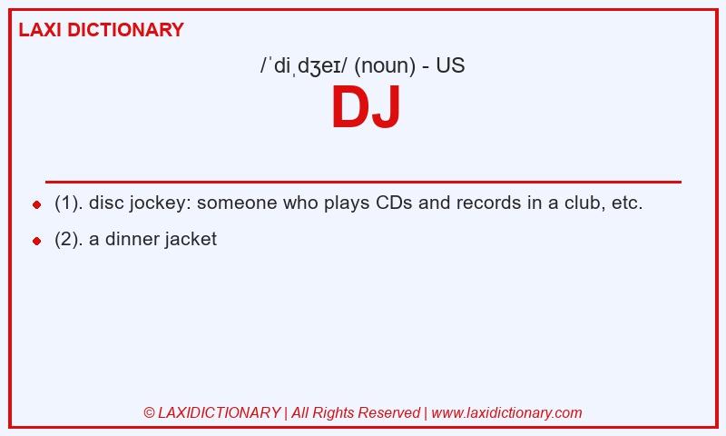 Definition DJ in American English